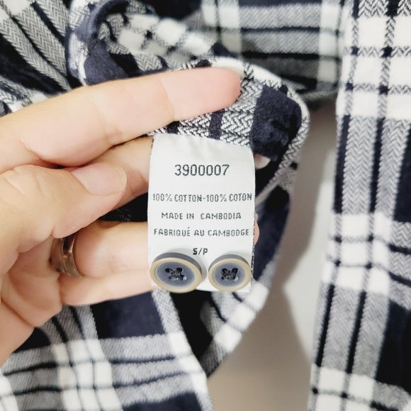 Jachs Men Black White Regular Fit Checkered Cut Away Collar Casual Shirt Size S - Picture 7 of 13